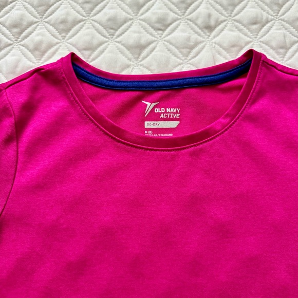 Old Navy Active Girls Go-Dry Crew Long Sleeve Shirt Pink - Size M (8) - Picture 4 of 11
